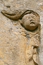 Photo: Statue of corbel head, © by Harry Griswold