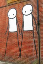 Photo: Mural of Stick Figures, by Harry Griswold